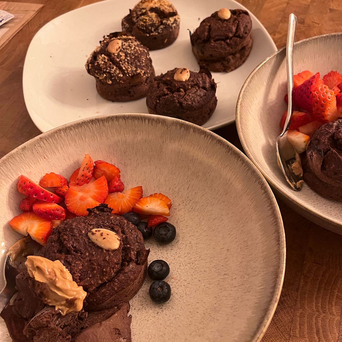 Banana Blender Brownie Bites
